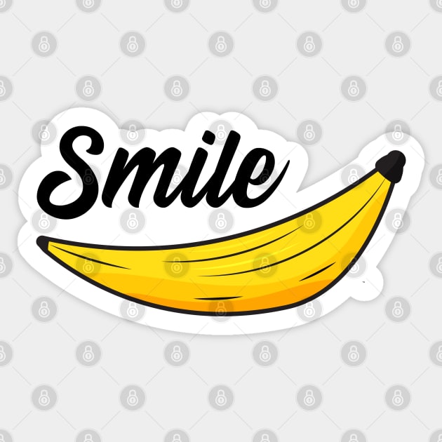 Smile Positive Banana Illustrative Sticker by niclothing